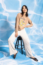 Le Pantalon Mélanie Dentelle Beige
