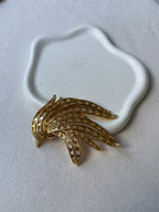 Vintage Monet Brooch - Golden Leaf