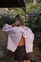 Lorena Backless Blouse - Pink