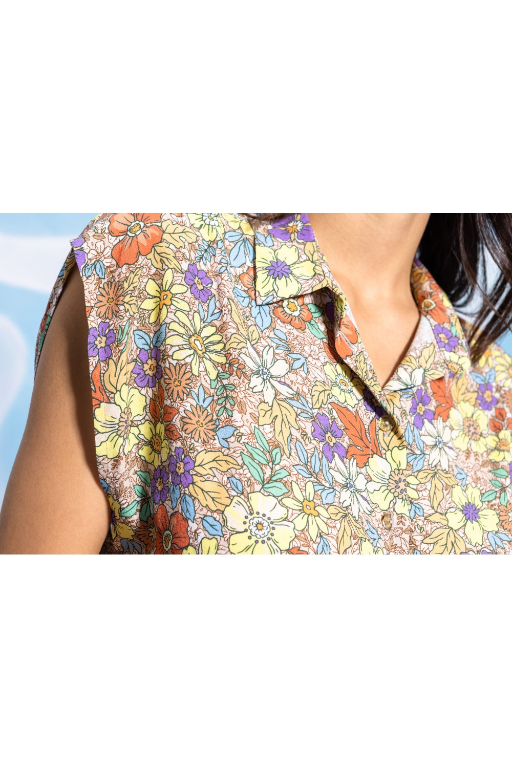 Blusa de flores lila Vicky