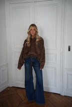 Chaqueta de ante Amelia - Chocolate