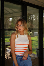 Rob Striped Top - Orange