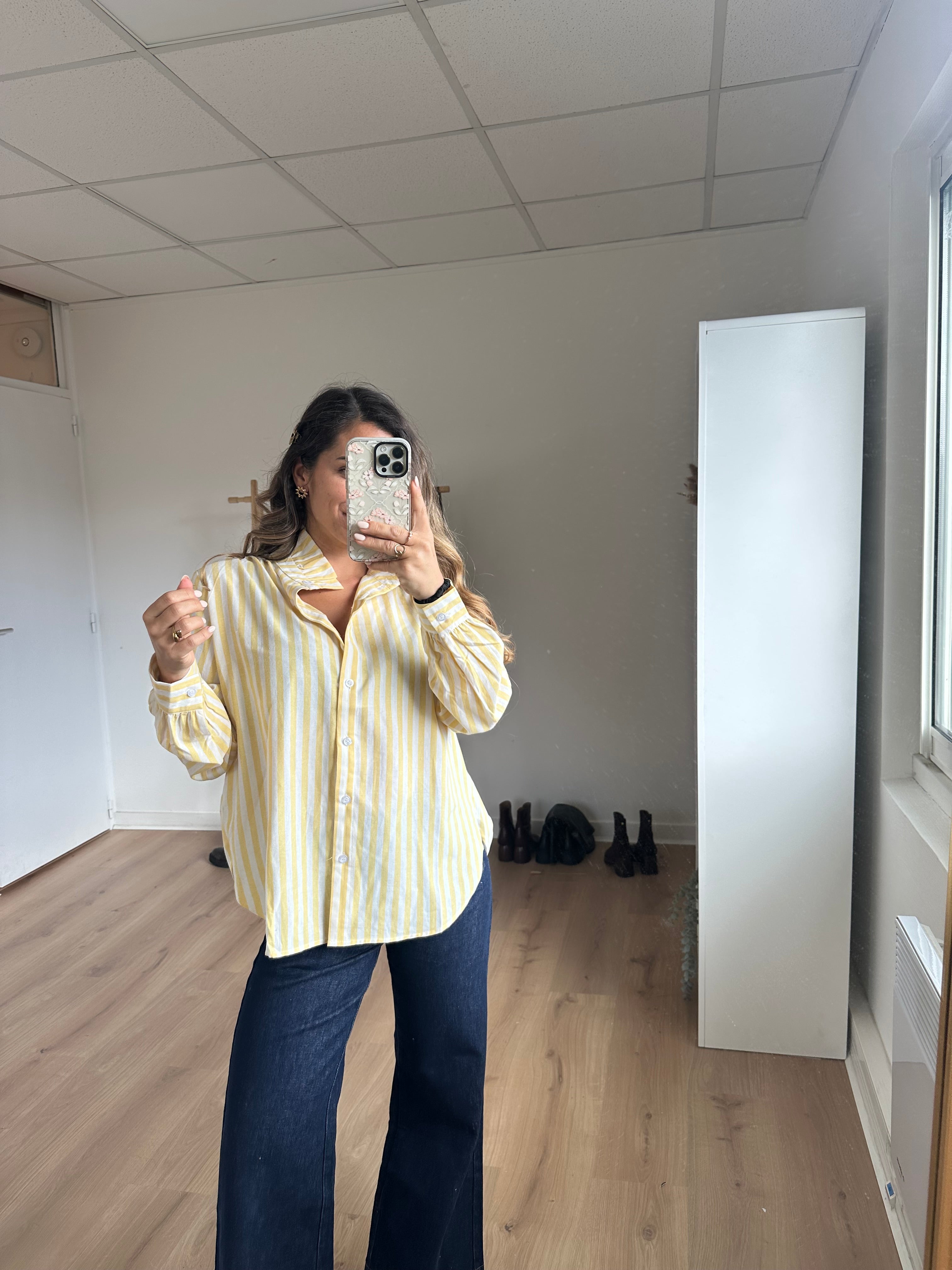 Colette Yellow Striped Blouse