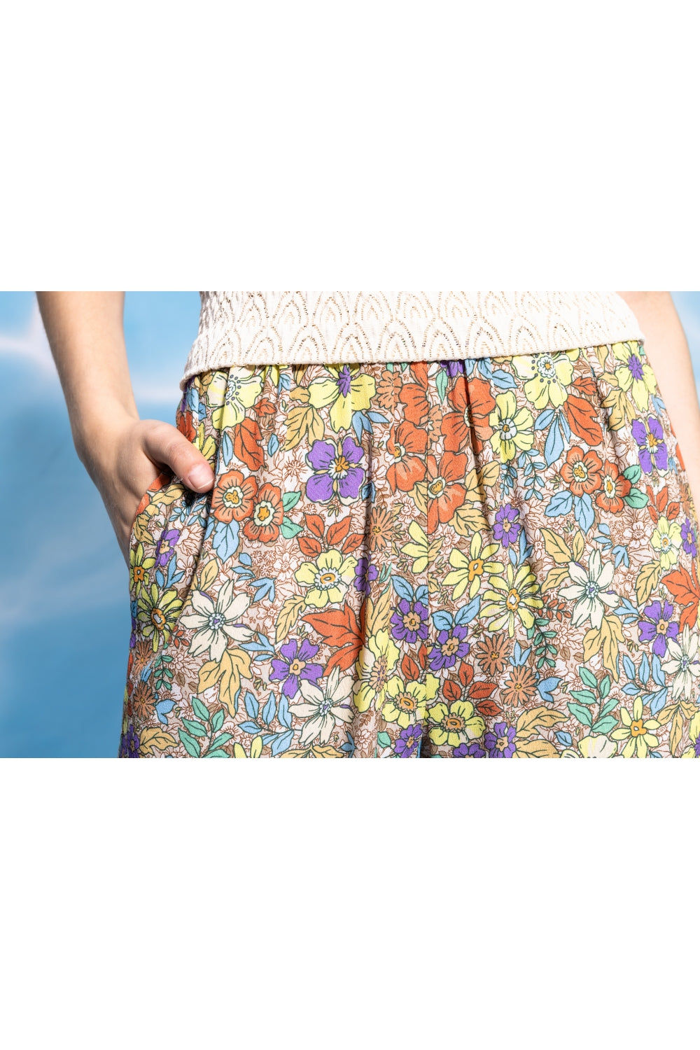 Pantalon Tracy Lilas Flower - Jaune