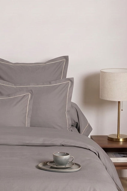 Uni Percale - Taie Traversin - Percale De Coton - Gris