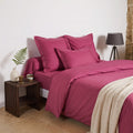 Uni Percale - Housse Couette - Framboise
