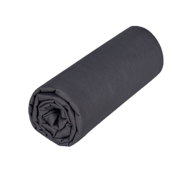 Uni Percale - Drap Housse - Percale De Coton - Anthracite