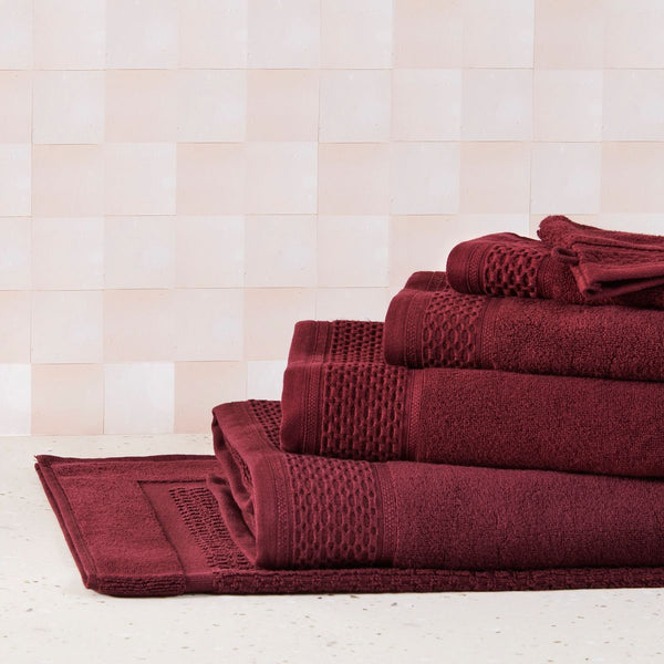 Drap De Bain - 500Gr/M2 - Éponge De Coton - Prune