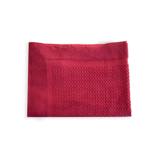 Tapis De Bain - 500Gr/M2 - Éponge De Coton - Carmin