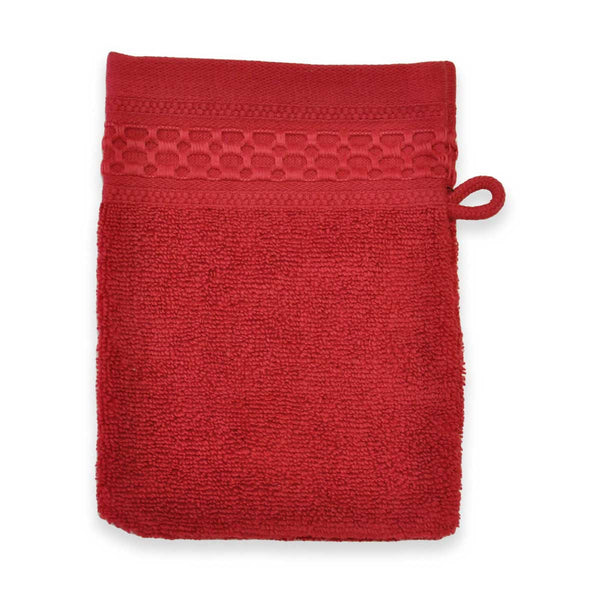 Gant Toilette - 500Gr/M2 - Éponge De Coton - Carmin