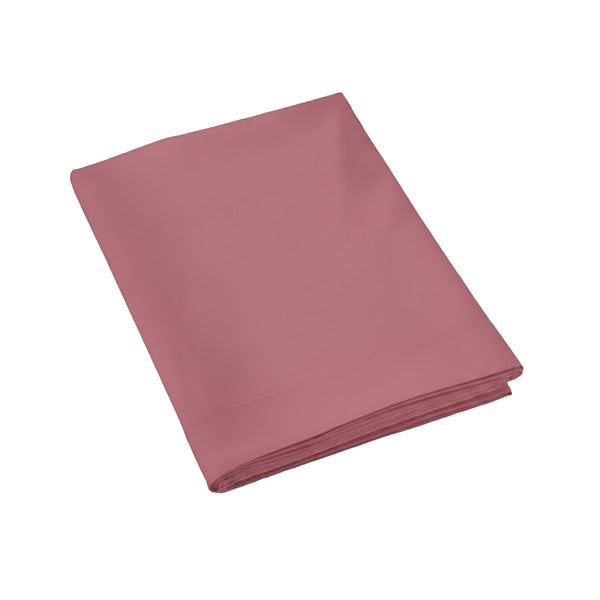 Uni Percale - Drap Plat - Percale De Coton - Prune