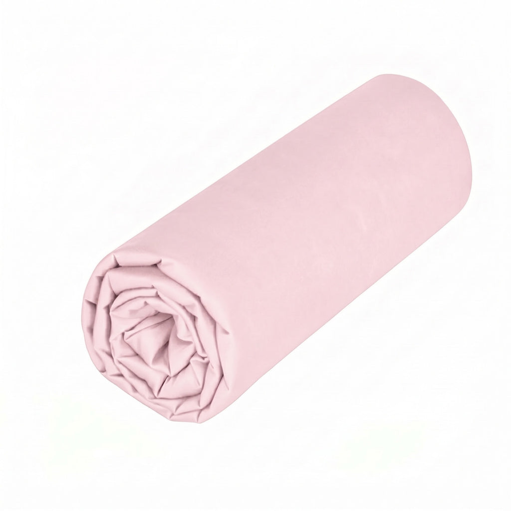 Uni Percale - Drap Housse Double - Rose Dragee