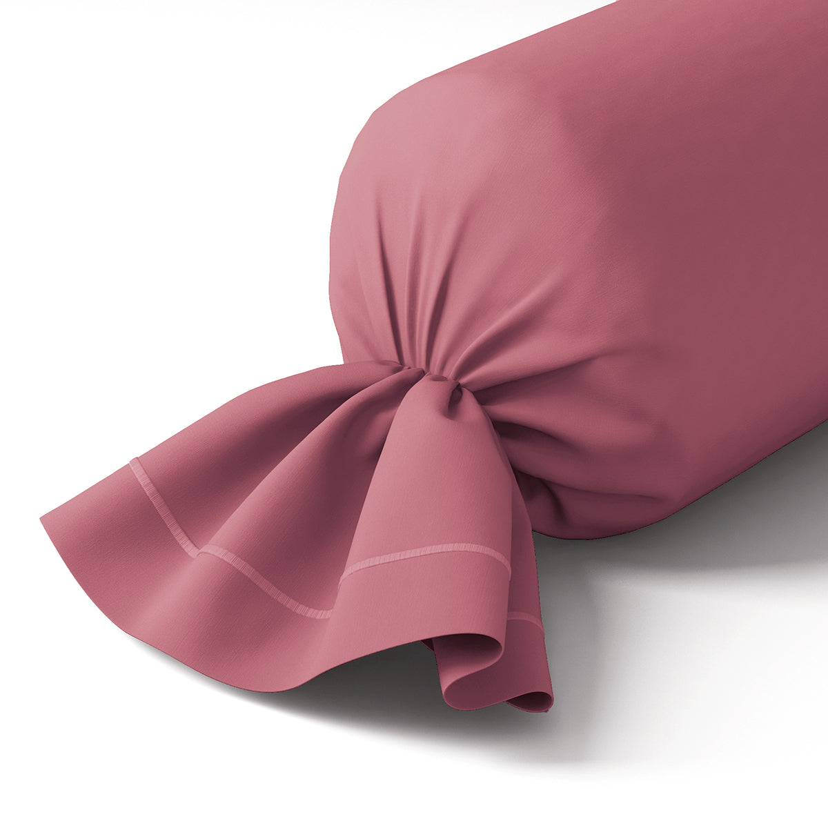 Percale Unie - Funda de Travesero - Rosa Viejo