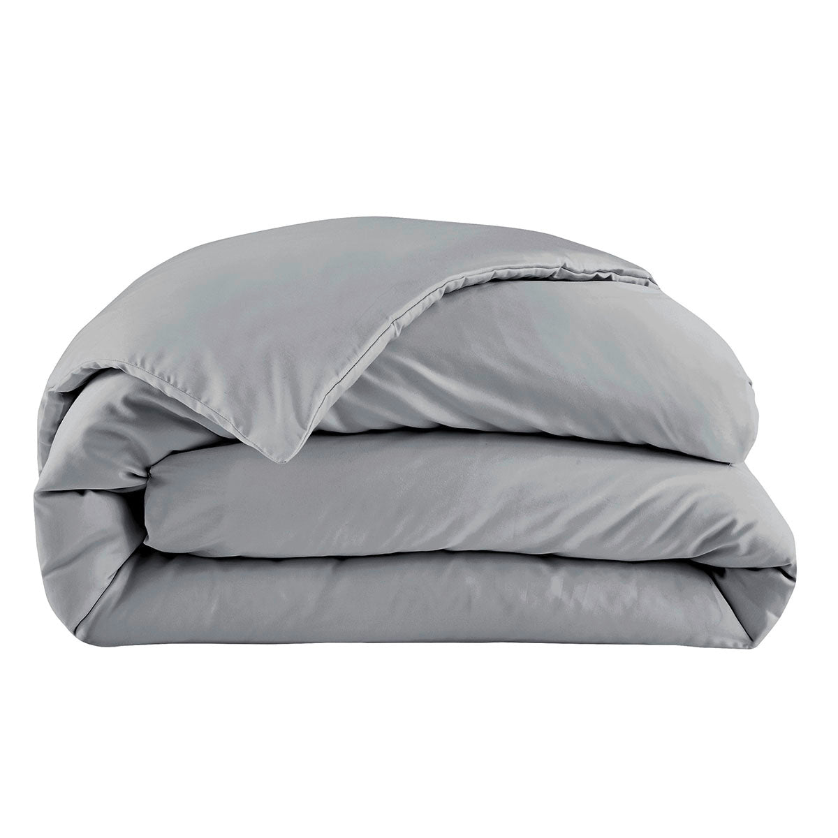 Satin Uni - Housse de Couette - Gris