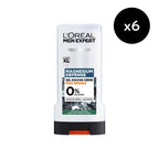 Pack of 6 - Men Expert Magnesium Defense Shower Gel Cream Sensitive Skin 0% Alcohol Enriched With Magnesium & Niaci