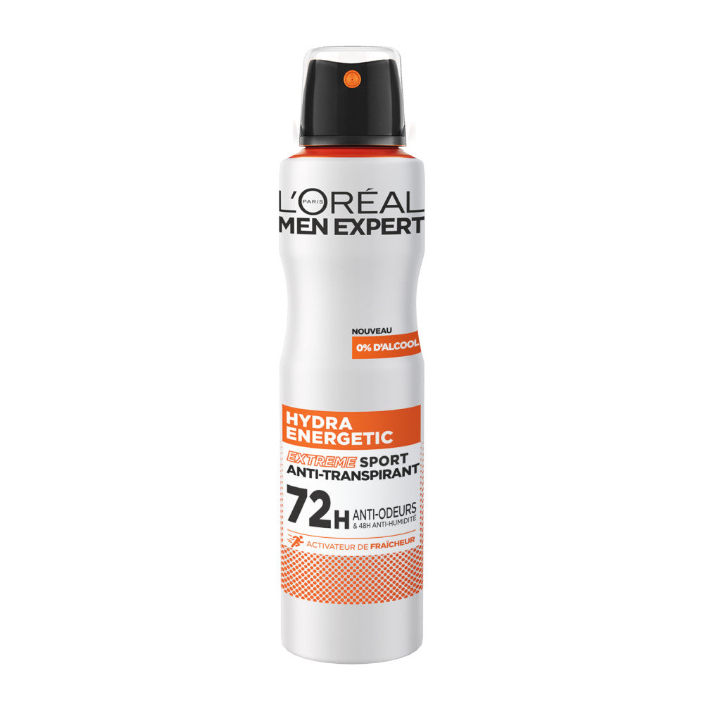 Pack of 6 - Men Expert Hydra Energetic Anti-Perspirant Spray Deodorant Extreme Sport 150ml