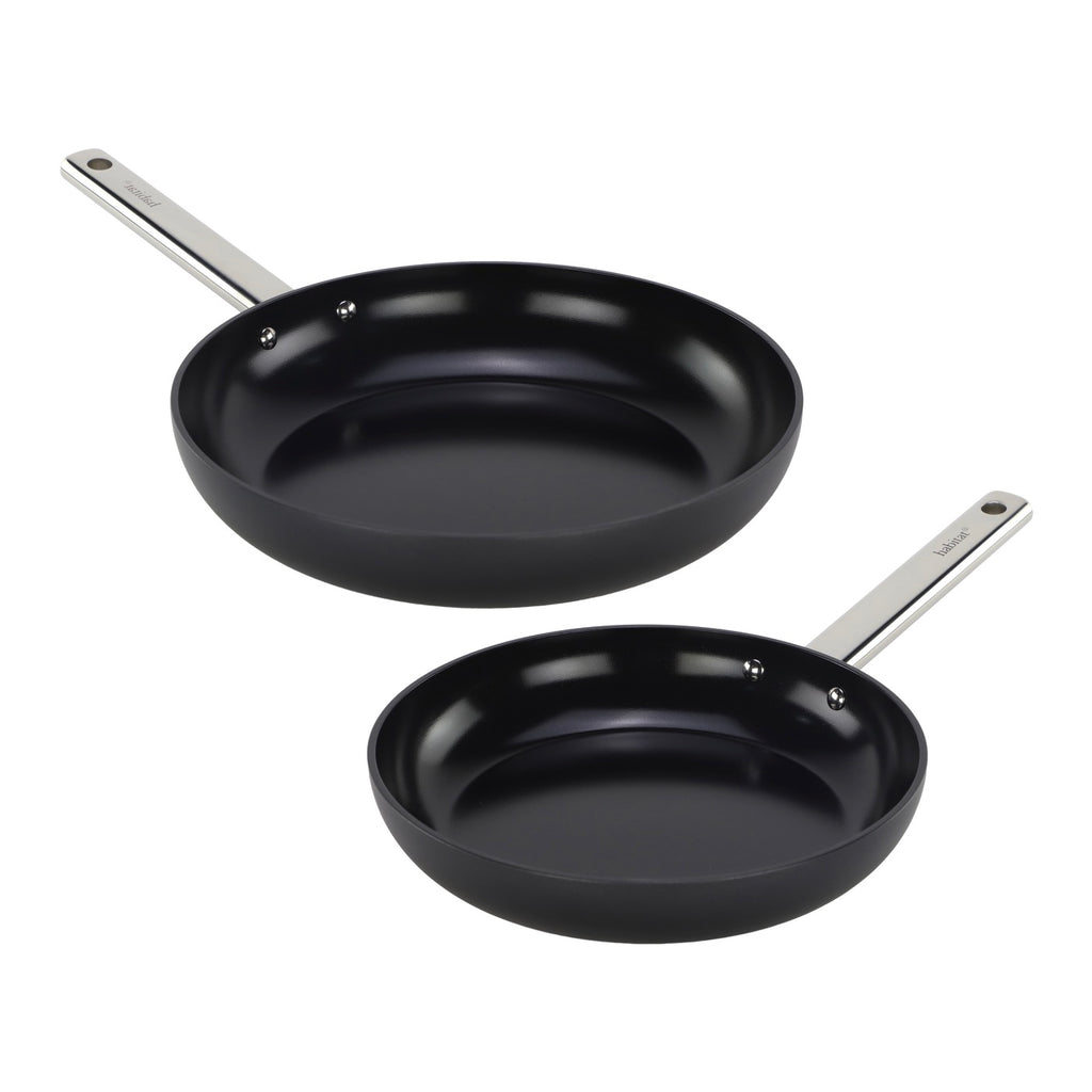 Opera - Set De 2 Poeles - 24/28cm - Aluminium Avec Revêtement Céramique - Full Induction - Noir