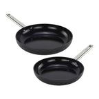 Opera - Set De 2 Poeles - 24/28cm - Aluminium Avec Revêtement Céramique - Full Induction - Noir