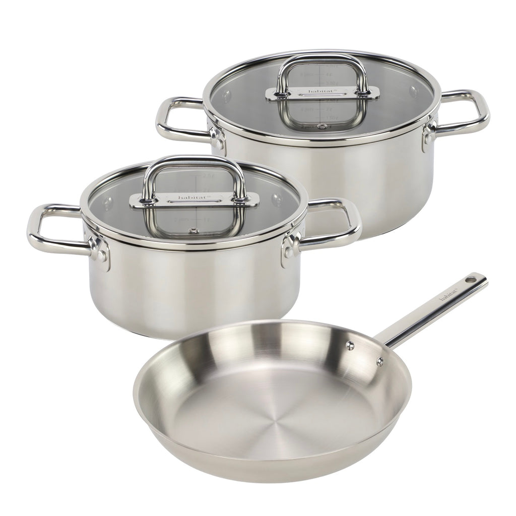 Mirage - Set De 5 Pièces En Inox - 20/24/28cm - Argenté