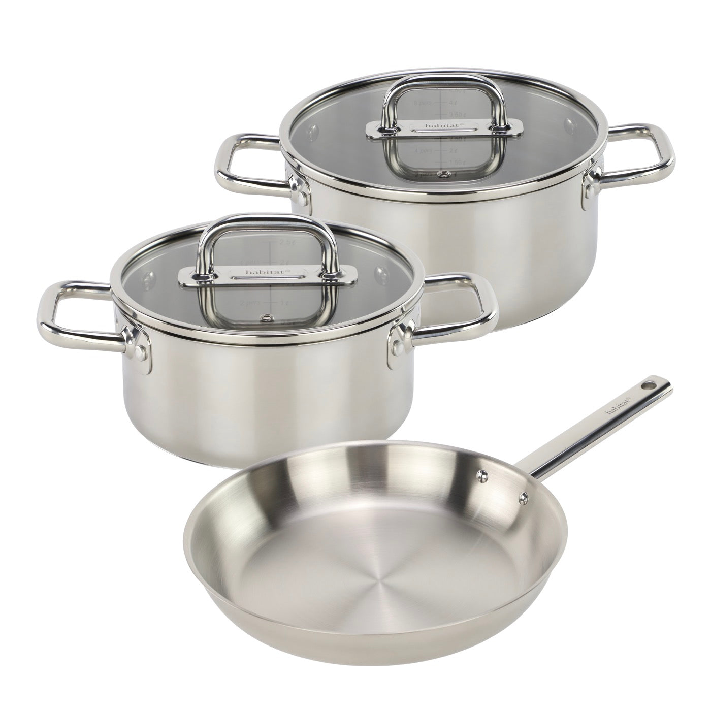 Mirage - Set De 5 Pièces En Inox - 20/24/28cm - Argenté