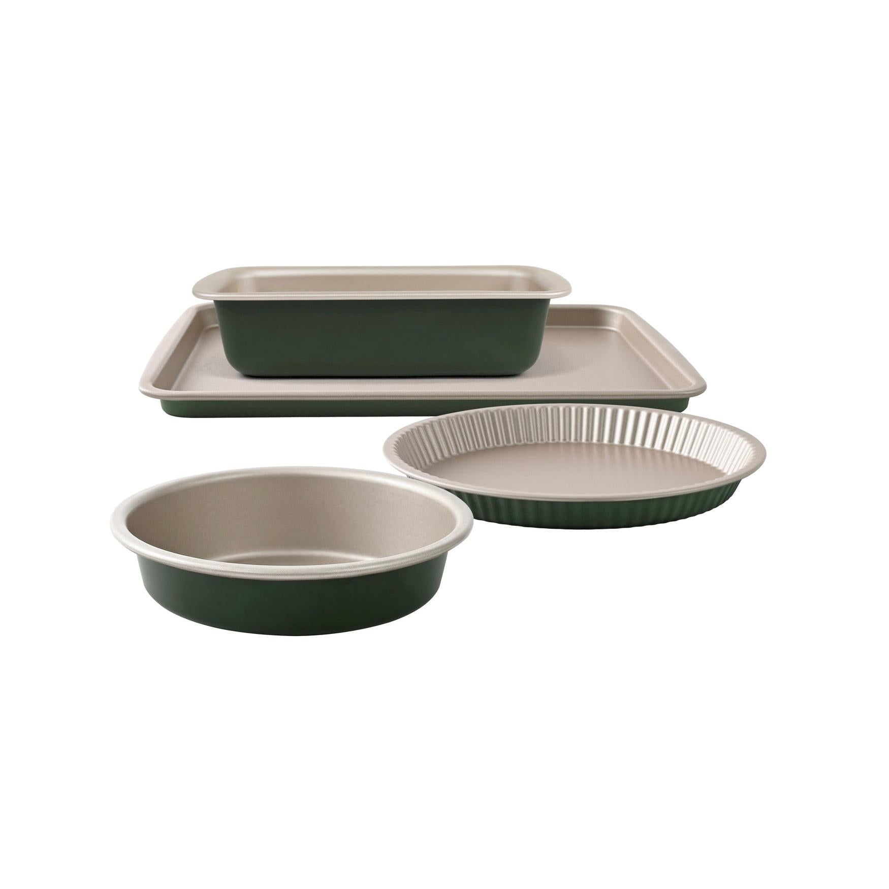 Aloe - Set Pâtisseries 4 Pièces - Champagne/Vert