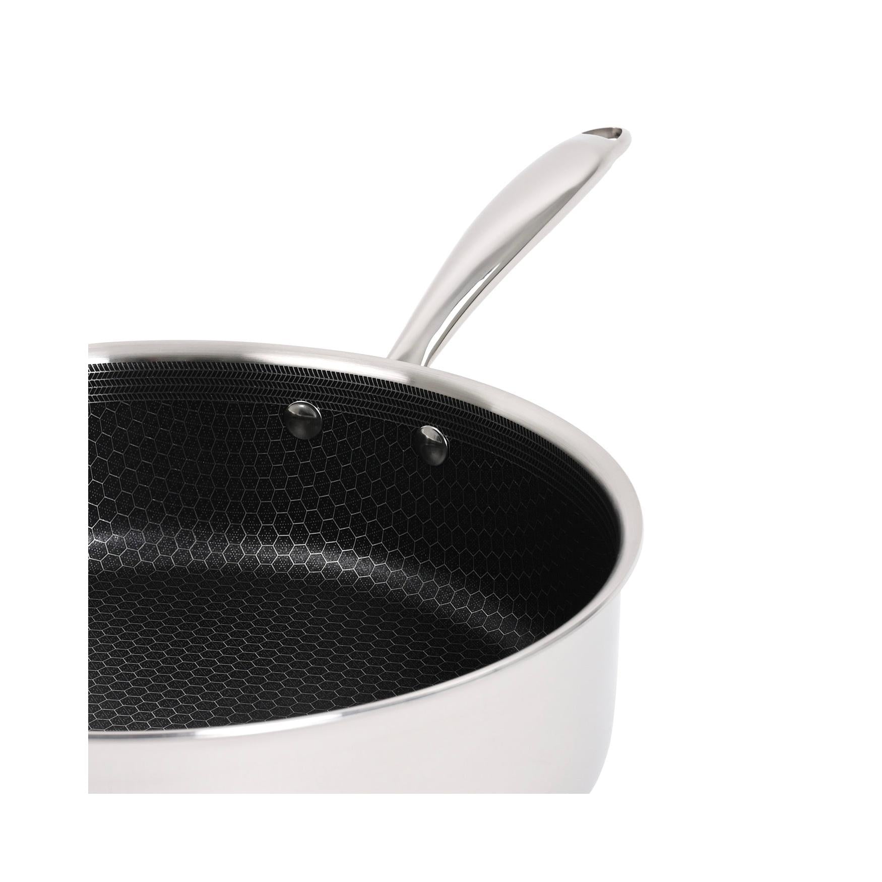 Hera - Sauteuse Triplex Antiadhésive - 28x8Cm - Noir/Argenté