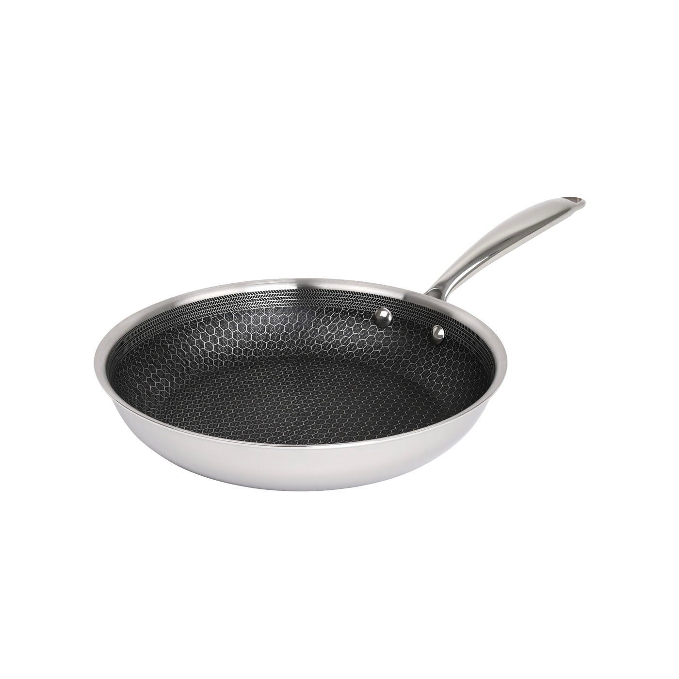 Hera - Set De 2 Poêles Triplex Antiadhésive - 24/32Cm - Noir/Argenté
