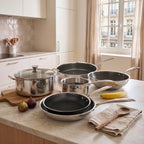 Hera - Set De 7 Pièces Triplex Antiadhésive - Noir/Argenté
