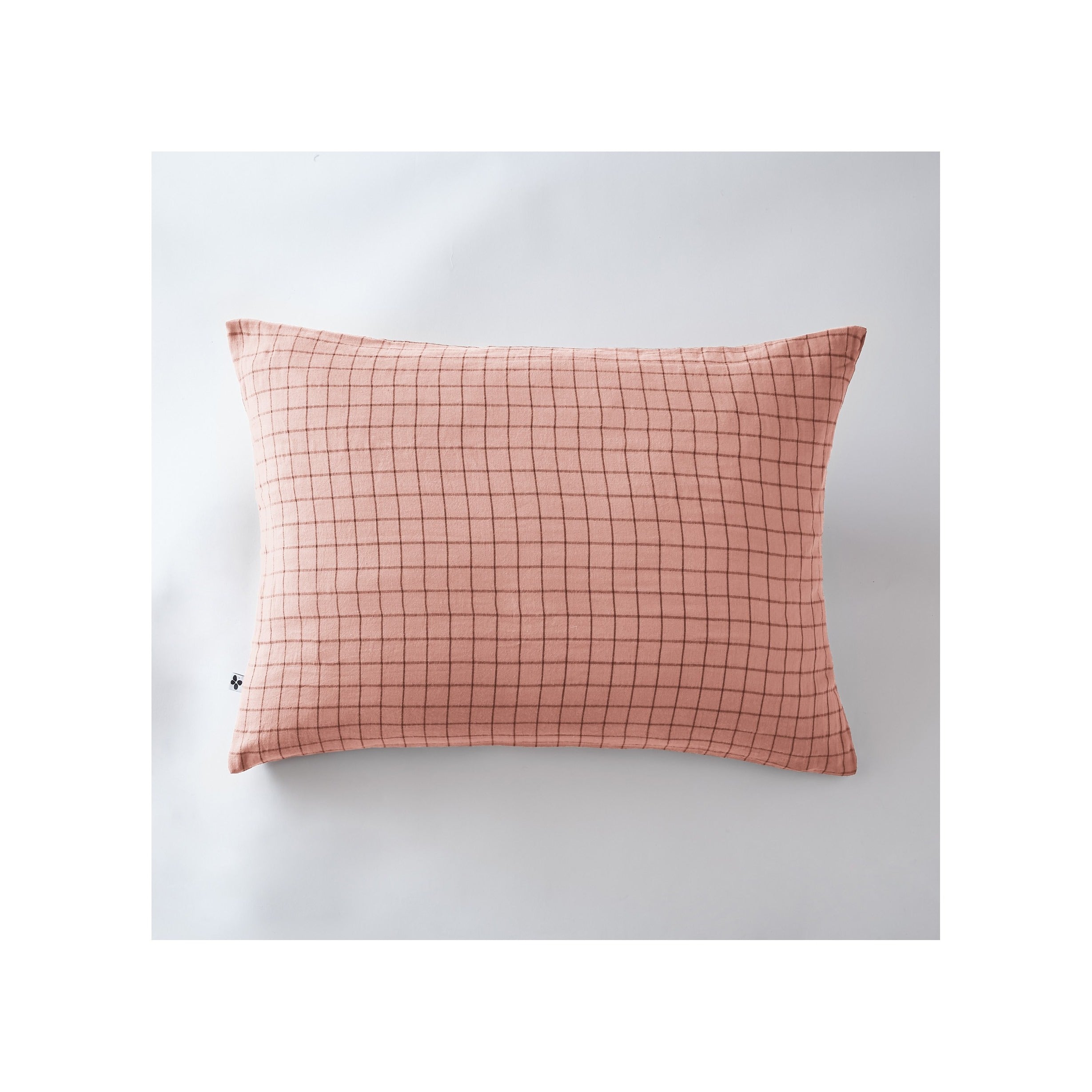 Gaia Mix - Taie D'Oreiller - Double Gaze De Coton - Rose Peche