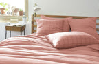 Gaia Match - Taie D'Oreiller - Double Gaze De Coton - Rose Peche