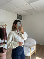 Blusa Angèle Crudo Bordada