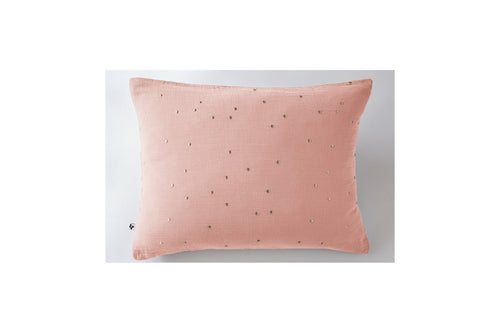 Taie D'Oreiller - Double Gaze De Coton - Gaia Chic - Rose Peche