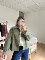 Veste Trench Edith En Coton Liberty Kaki