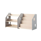 Bibliothèque & Étagère À Jouets Duo – Blanc & Gris