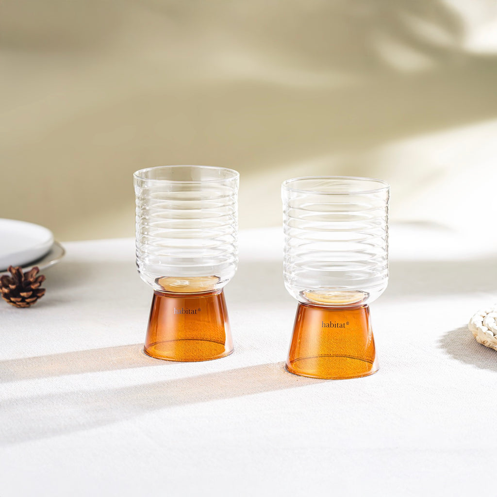Ambra - Lot De 2 Verres - 35Cl - Orange