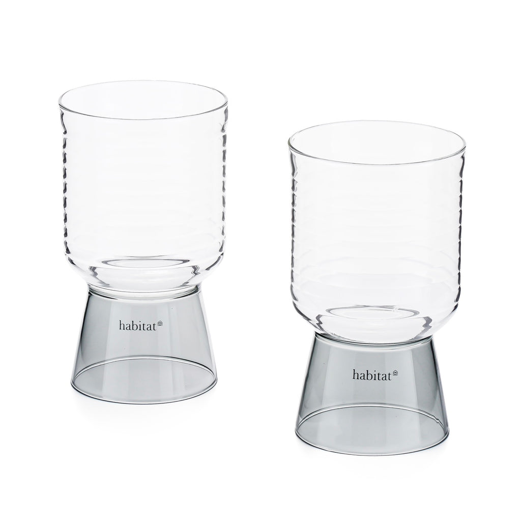 Ambra - Lot De 2 Verres - 35Cl - Gris