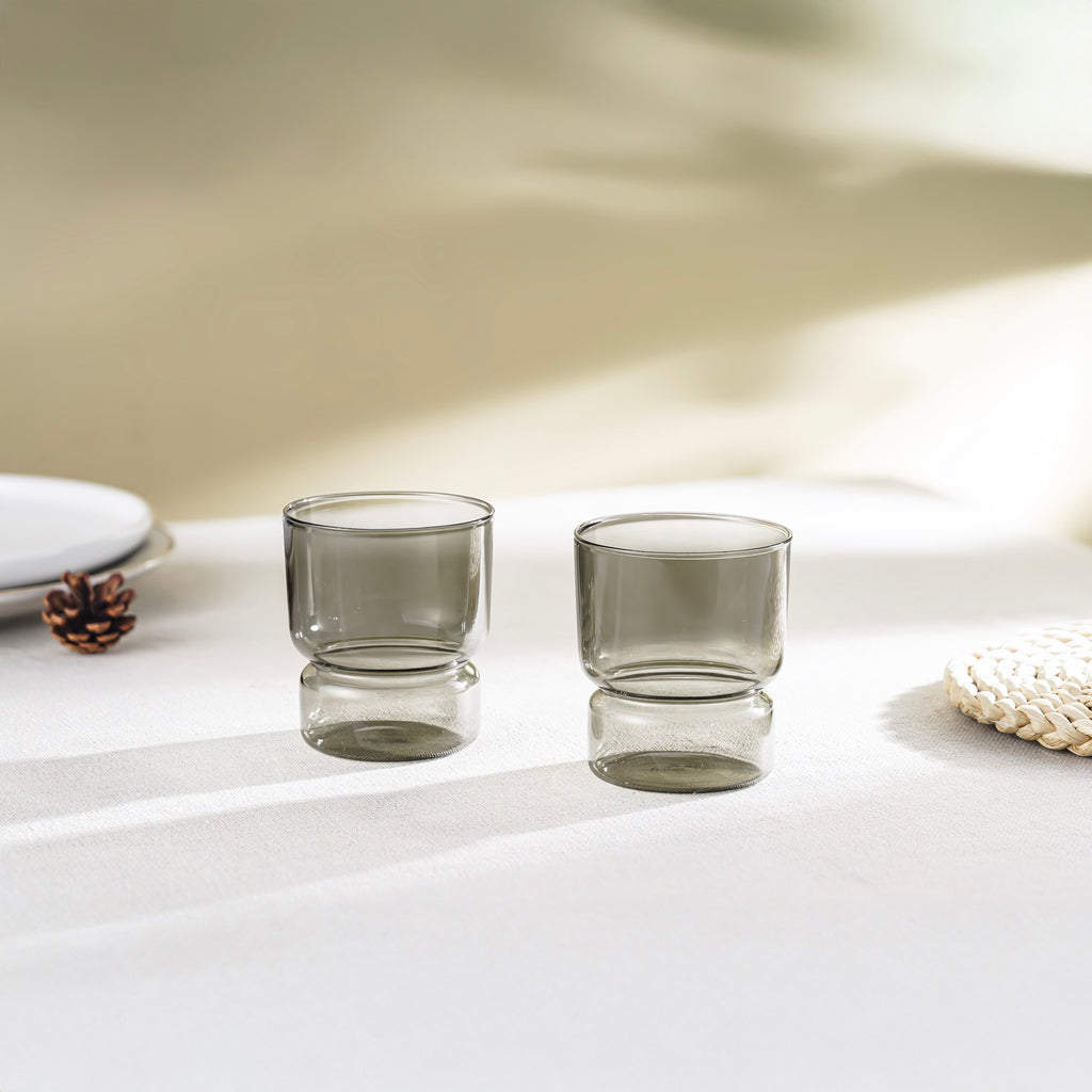 Ambra - Lot De 2 Verres - 30Cl - Gris