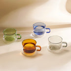 Ambra - Lot De 2 Mugs Double Paroi En Verre - 22Cl - Gris