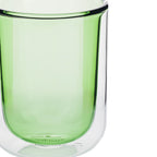 Ambra - Lot De 2 Tasses Double Paroi En Verre - 20Cl - Vert