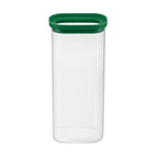 Aloe - Lot De 3 Bocaux De Conservation Alimentaire En Verre Avec Couvercle Silicone - 3x200Cl - Vert/Transparent