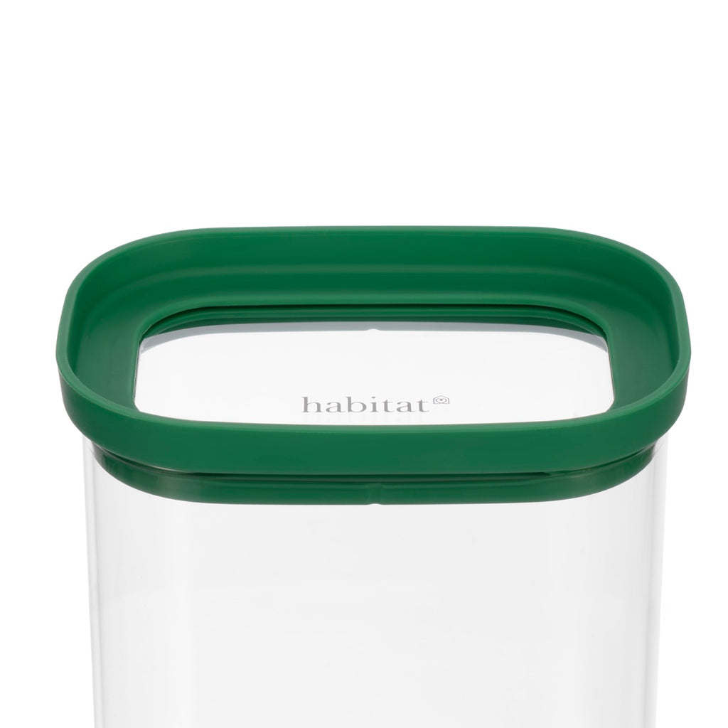 Aloe - Lot De 3 Bocaux De Conservation Alimentaire En Verre Avec Couvercle Silicone - 3x200Cl - Vert/Transparent