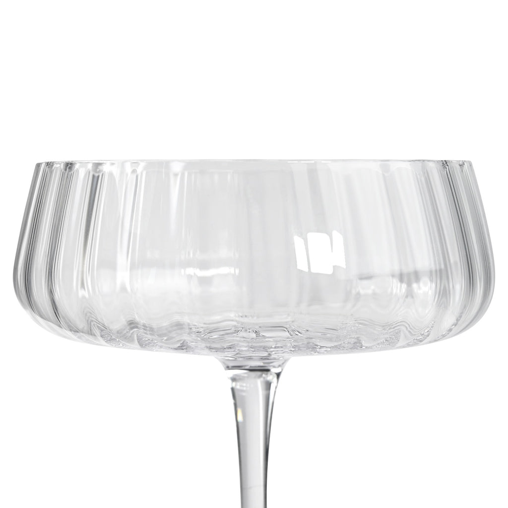 Cléo - Lot De 6 Coupes À Champagne Évasées En Verre Cristallin - 32Cl - Transparent