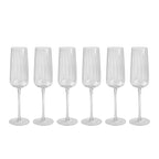 Cléo - Lot De 6 Flûtes À Champagne En Verre Cristallin - 28Cl - Transparent