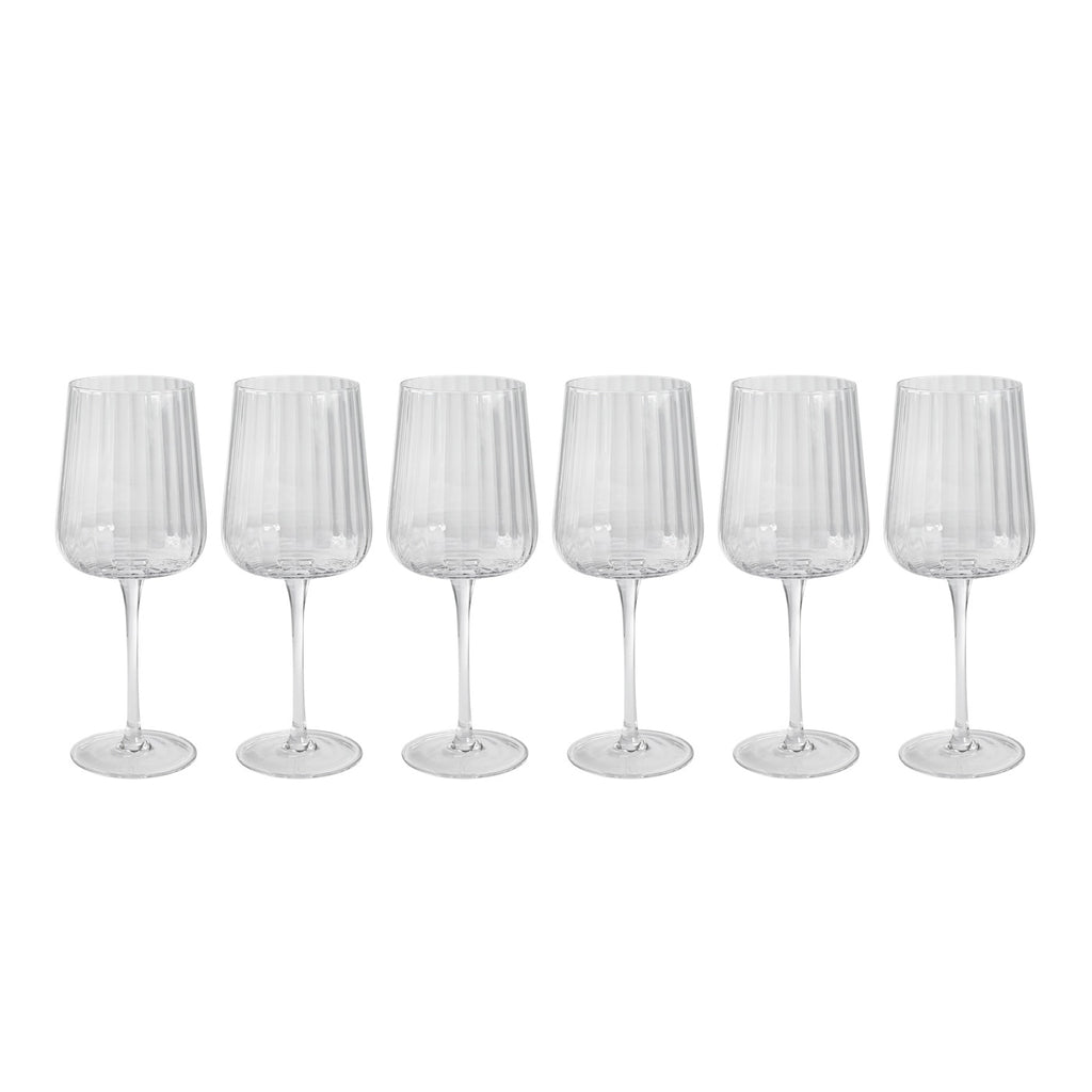 Cléo - Lot De 6 Verres À Vin Rouge En Verre Cristallin - 43Cl - Transparent