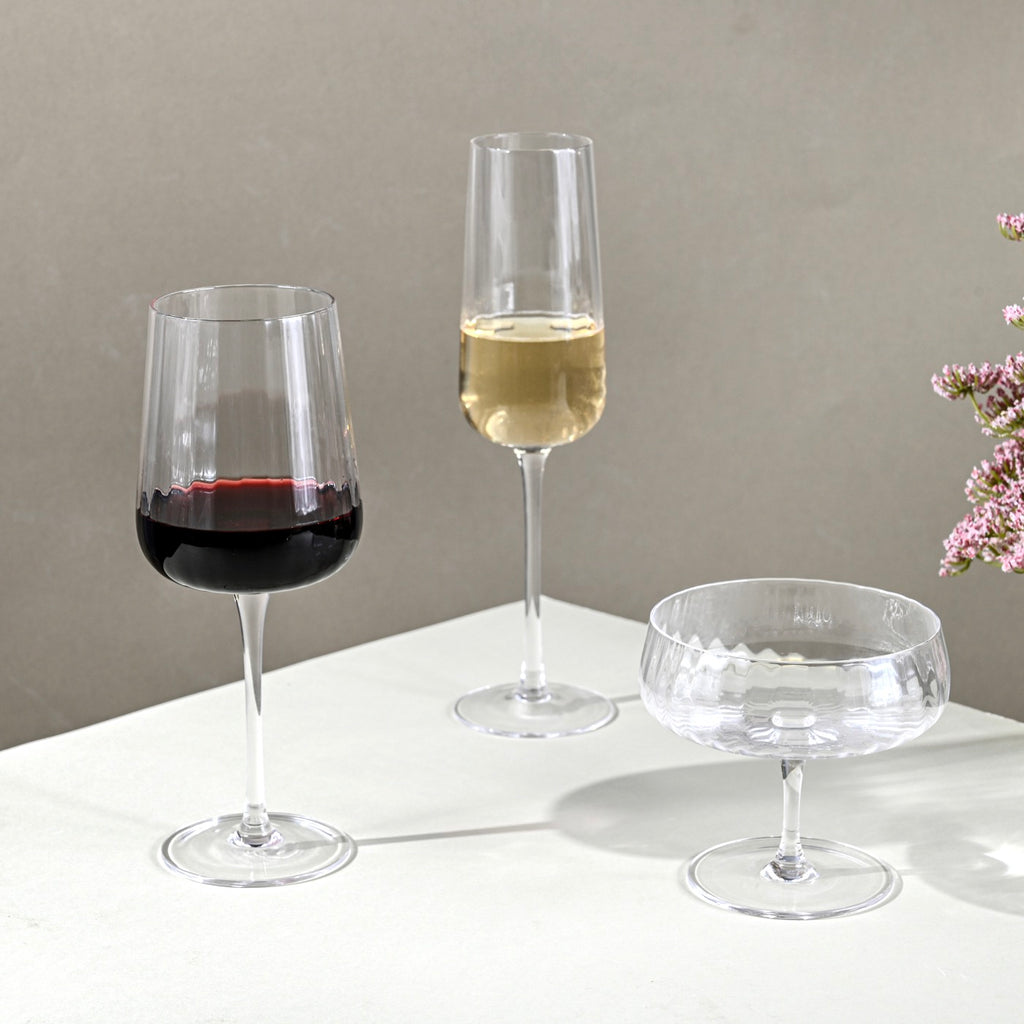 Cléo - Lot De 6 Verres À Vin Rouge En Verre Cristallin - 43Cl - Transparent