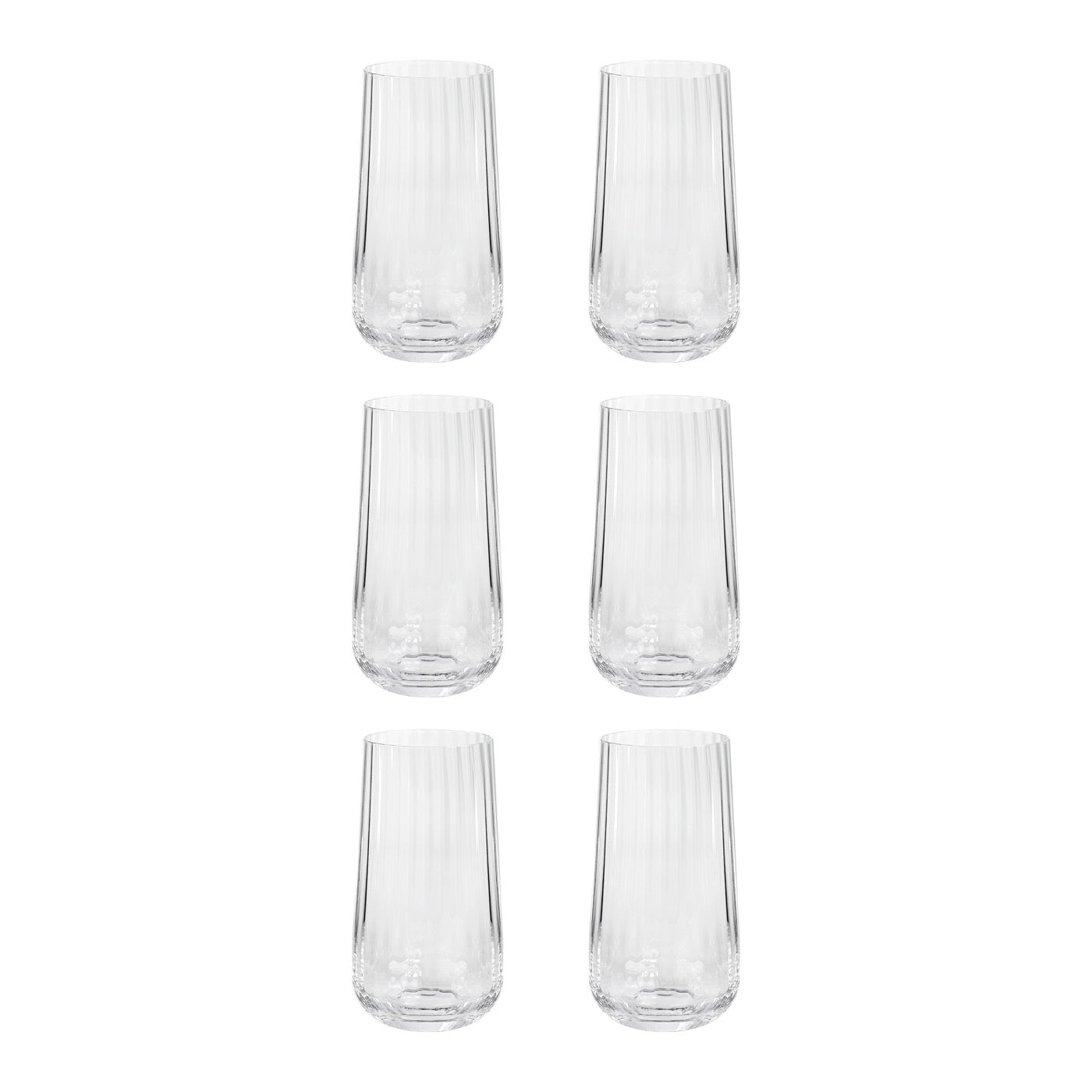 Cléo - Lot De 6 Verres À Orangeade En Verre Cristallin - 50Cl - Transparent