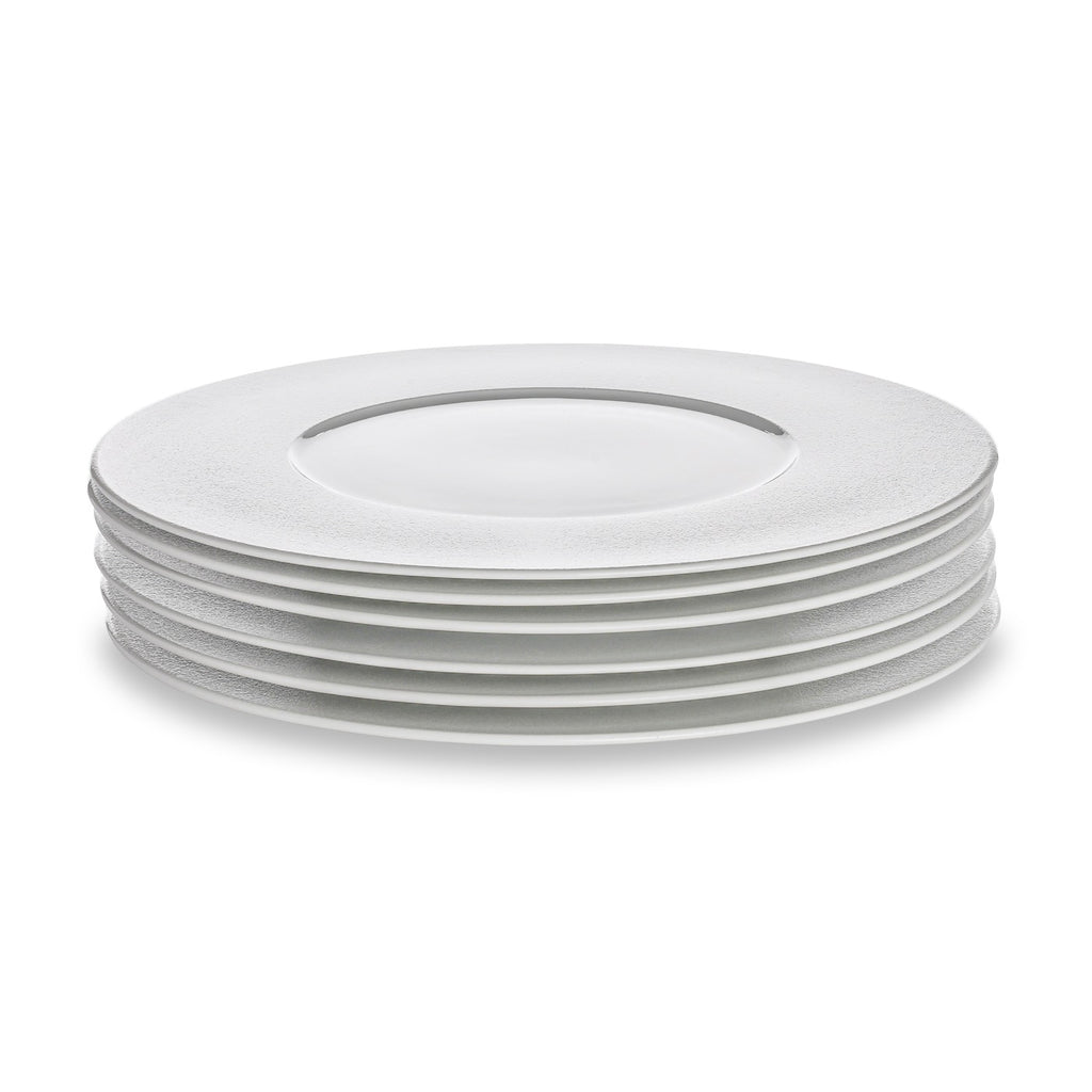 Solène - Lot De 6 Assiettes Plates - Ø27Cm - Blanc