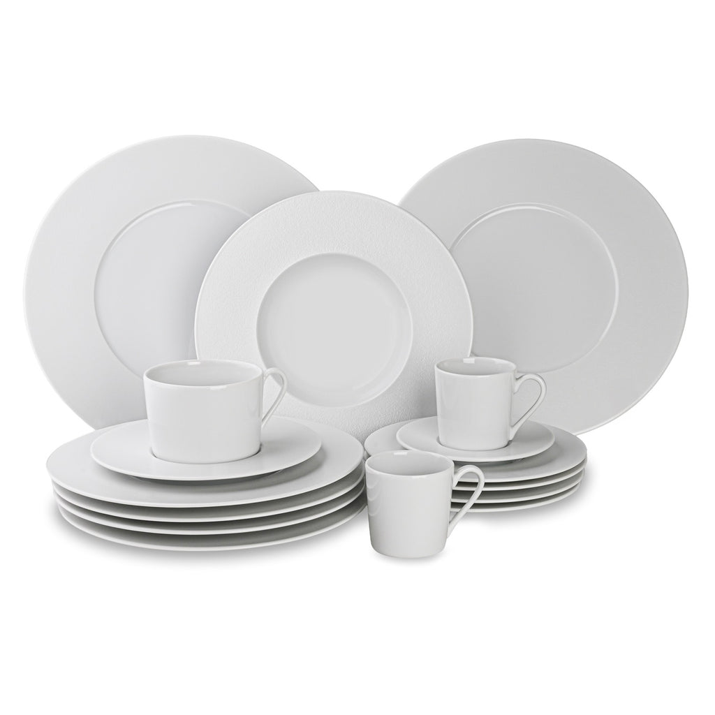 Solène - Lot De 6 Assiettes Plates - Ø27Cm - Blanc