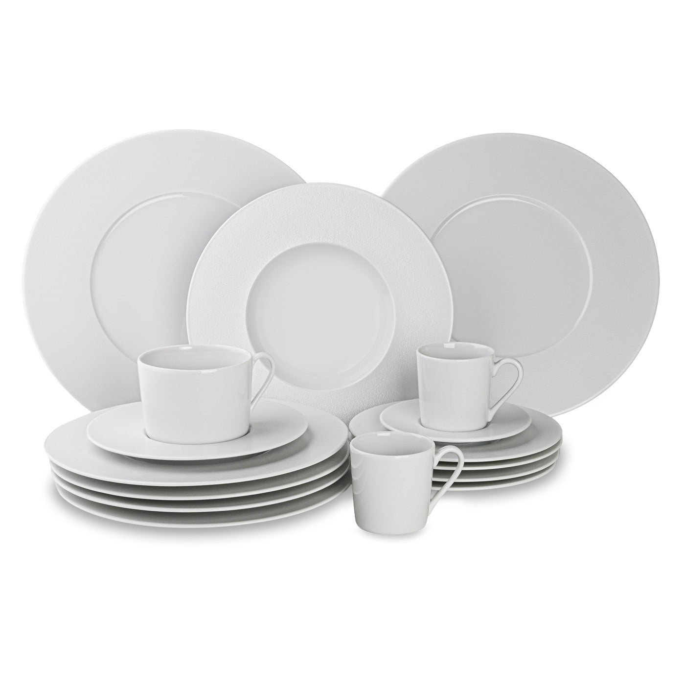 Solène - Lot De 6 Assiettes Plates - Ø27Cm - Blanc