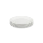 Taidu Ii - 6 Assiettes Dessert En Bone China - 20,4Cm - Blanc